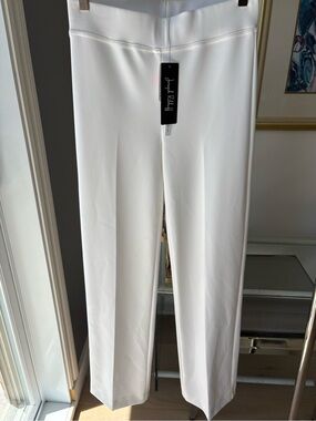 Joseph Ribkoff White Straight-Leg Ponte Pants
